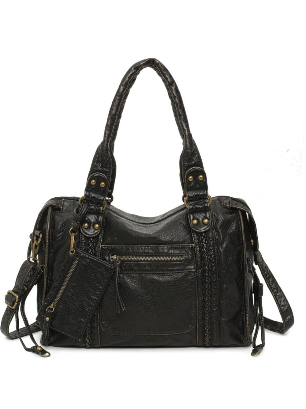 Y2K Vintage Hobo Shoulder Bag, Stylish Vegan Leather Tote for Women